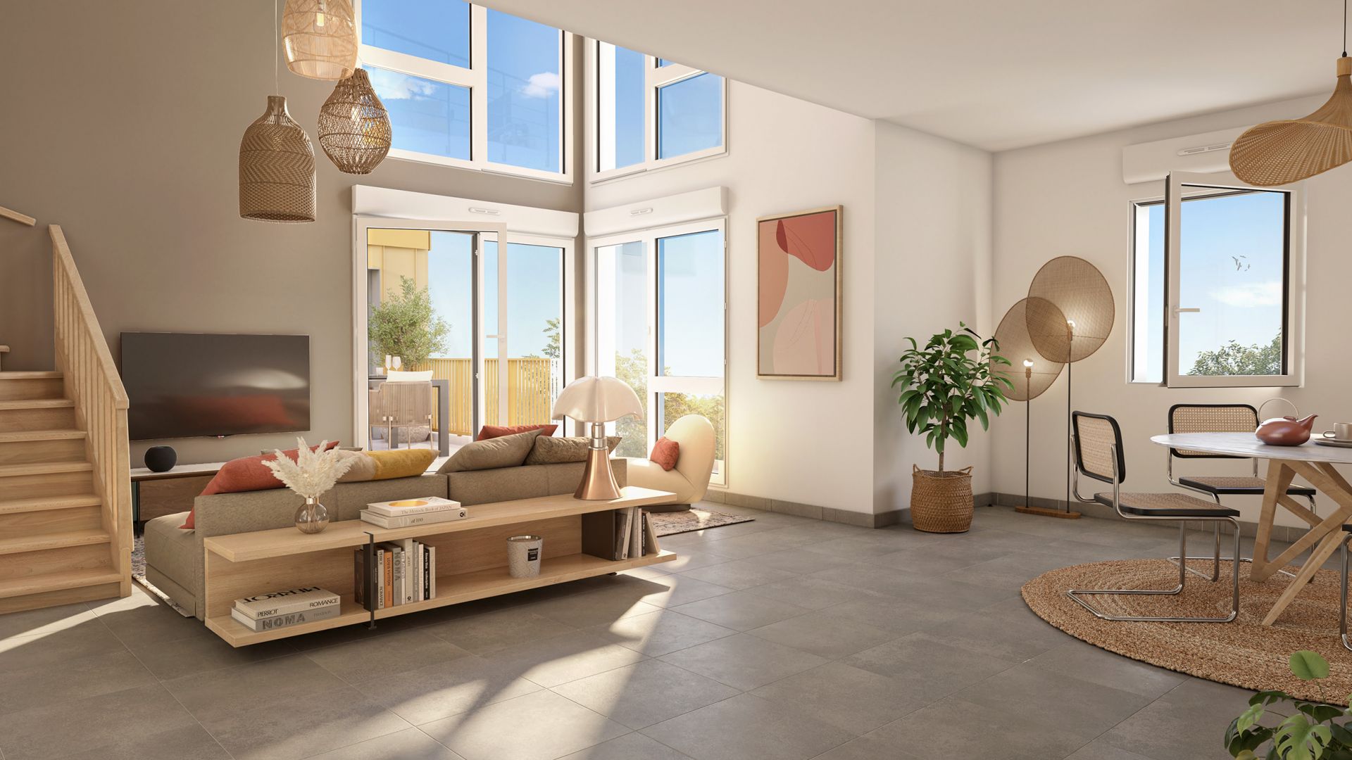 Greencity immobilier - achat appartements neufs T2 au  T4 Duplex - Résidence L'Ecrivain - 37000 Tours