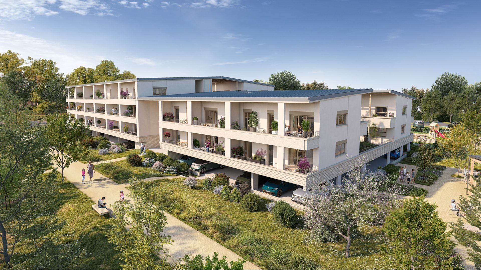 Greencity immobilier - achat appartements neufs du T2 au T4 - Résidence Les Botanistes - 77600 Chanteloup-en-Brie