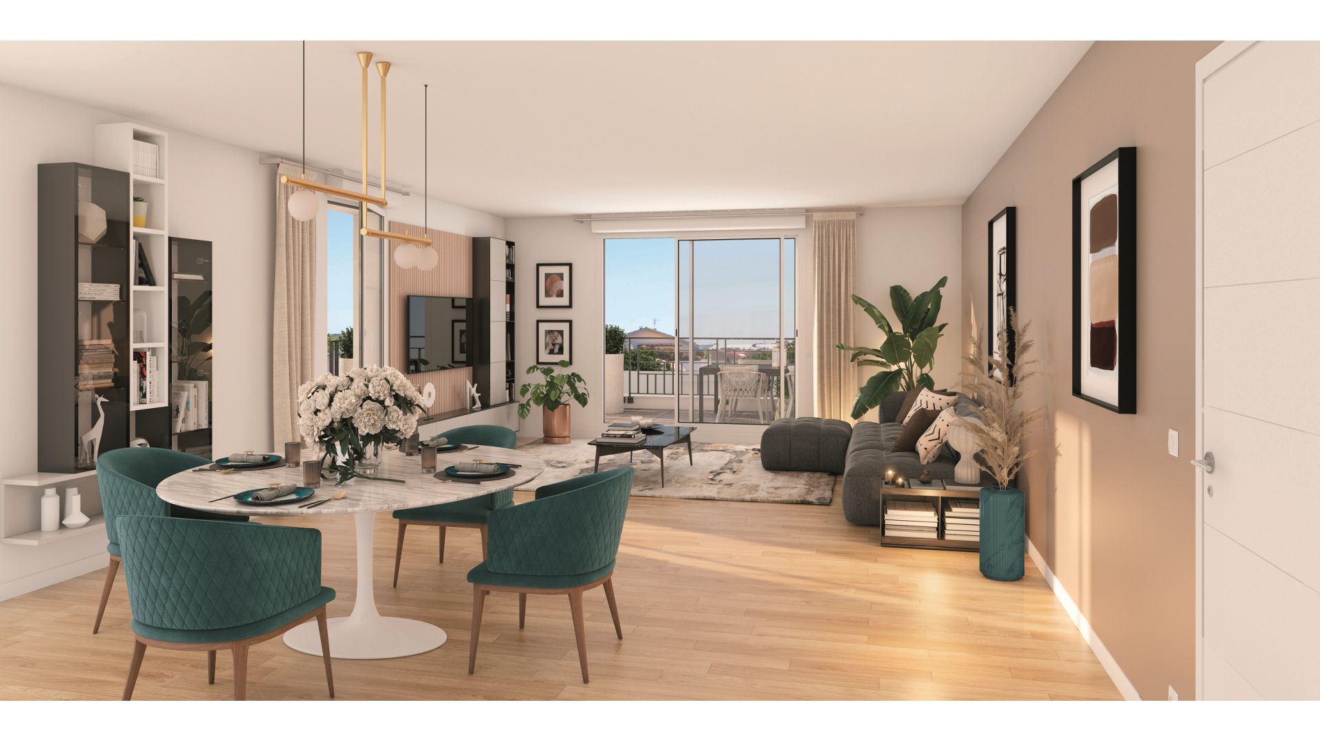 Greencity immobilier - achat appartements neufs du T1 au T5 - Résidence Les Jardins de l'Alma - 94100 Saint-Maur-des-Fossés - vue intérieure