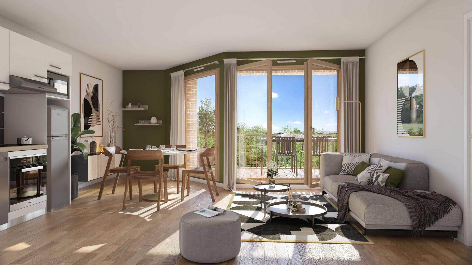 Greencity immobilier - achat appartements neufs du T2 au T5 - Résidence Les Jardins du Moulon 2 - Gyf-sur-Yvette 91190  