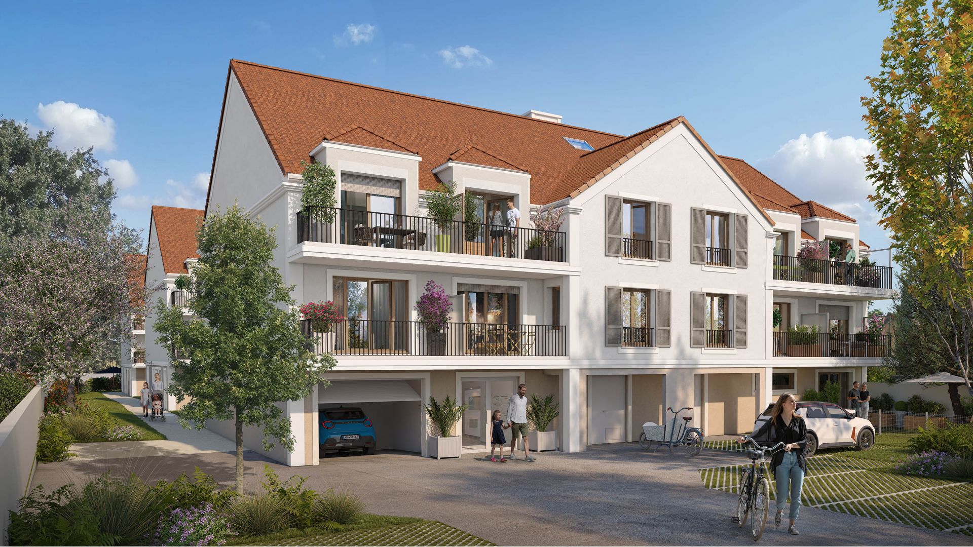 Greencity immobilier - achat appartements neufs du T1BIS au T3 - Résidence Les Seigneuries - 95560 Baillet-en-France