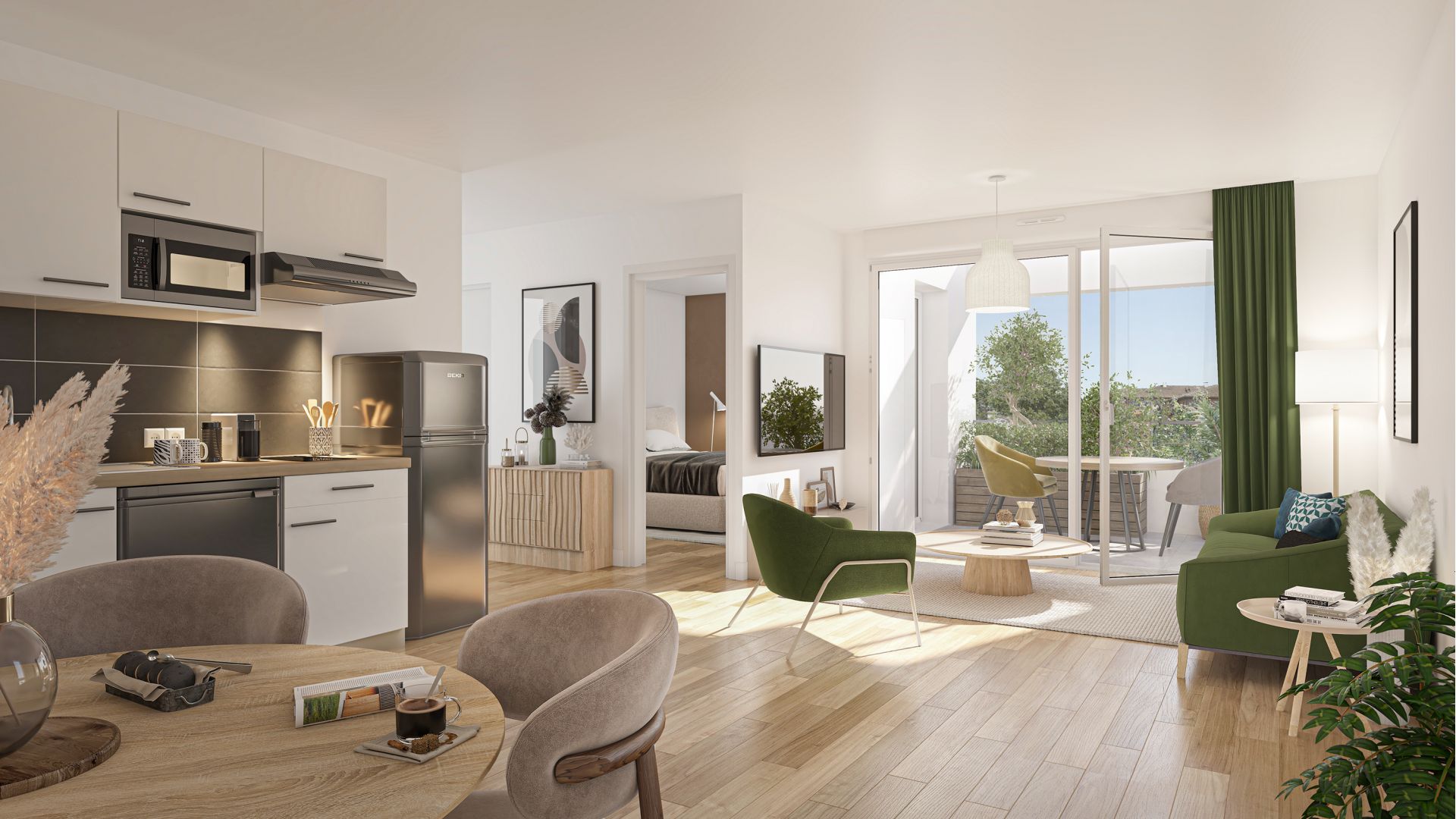 Greencity immobilier - achat appartements neufs du T2 - Résidence sénior Les Temporelles Fonbeauzard - Fonbeauzard - 31140