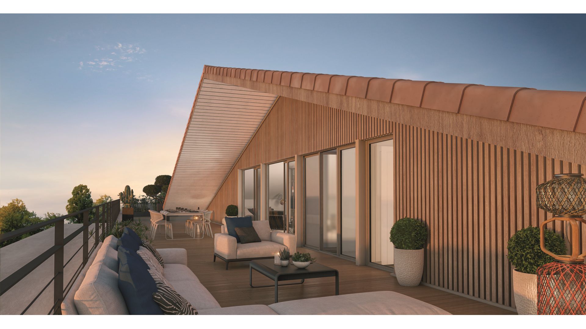 Greencity immobilier - achat appartements neufs du T2 au T5 - Résidence Les Terrasses de Piquessary - Boucau 64340  - vue terrasse
