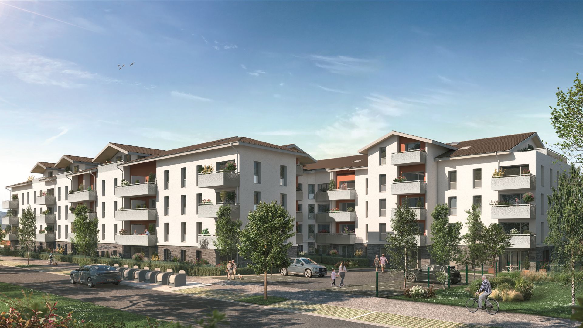 Greencity immobilier - achat appartements neufs du T2 au T3 - Résidence séniors - Les Villages d'Or Cessy - 01170 Cessy