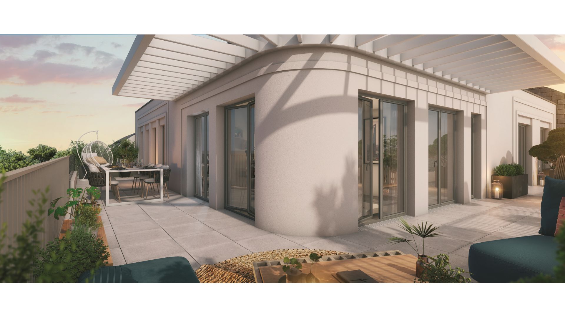 Greencity immobilier - achat appartements neufs du T1 au T4 - Résidence Les Villas d'Olivier - 94490 Ormesson sur Marne   - vue terrasse
