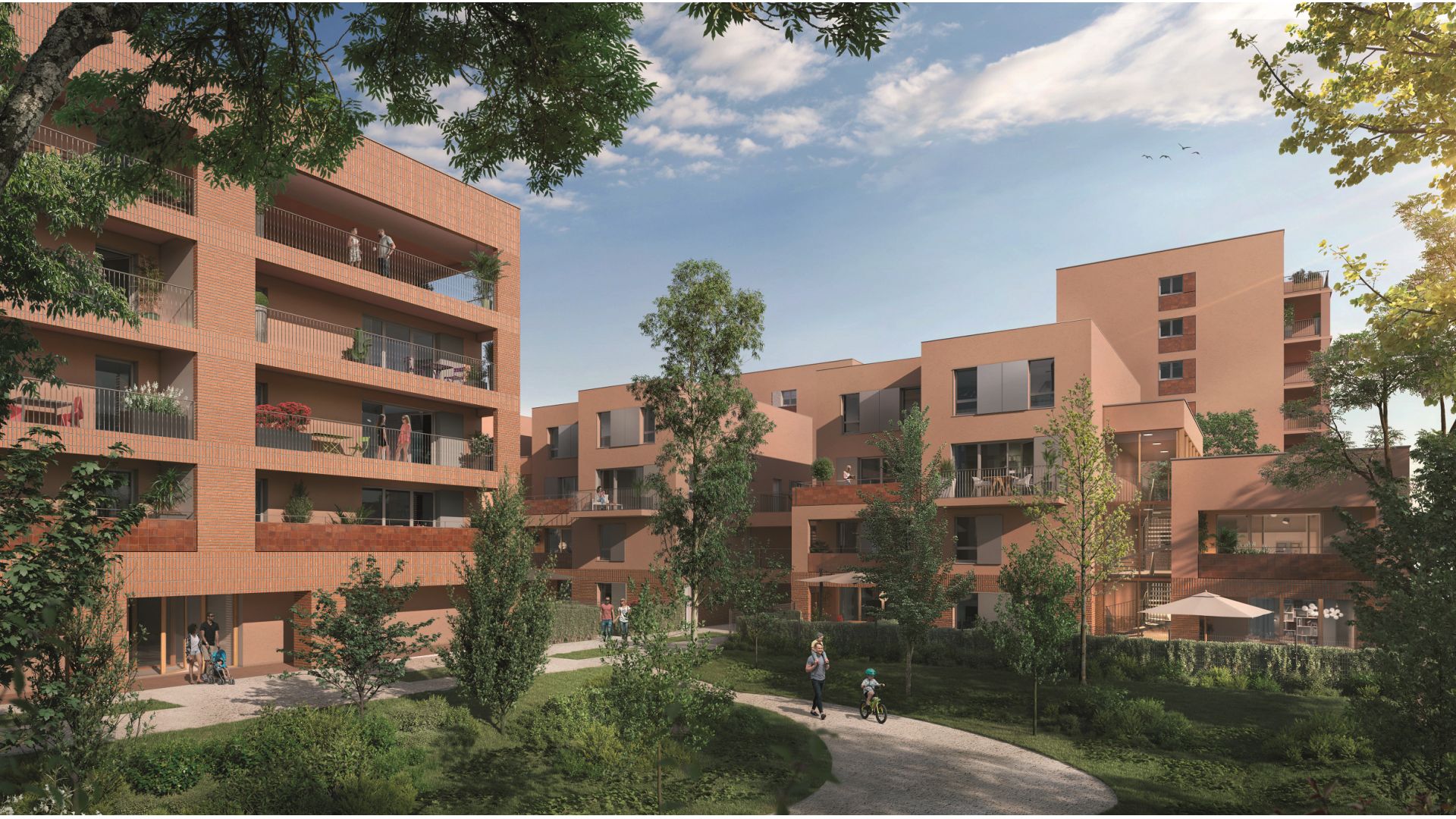 Greencity immobilier - achat appartements neufs du TBis au T4 et villas T5 - Résidence l'Orival - 31400 Toulouse  