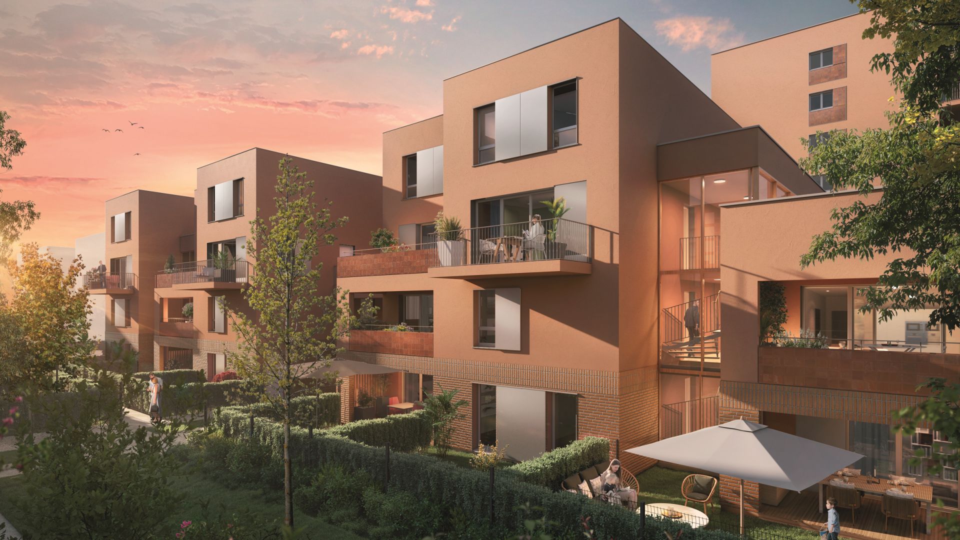 Greencity immobilier - achat appartements neufs du TBis au T4 et villas T5 - Résidence l'Orival - 31400 Toulouse  