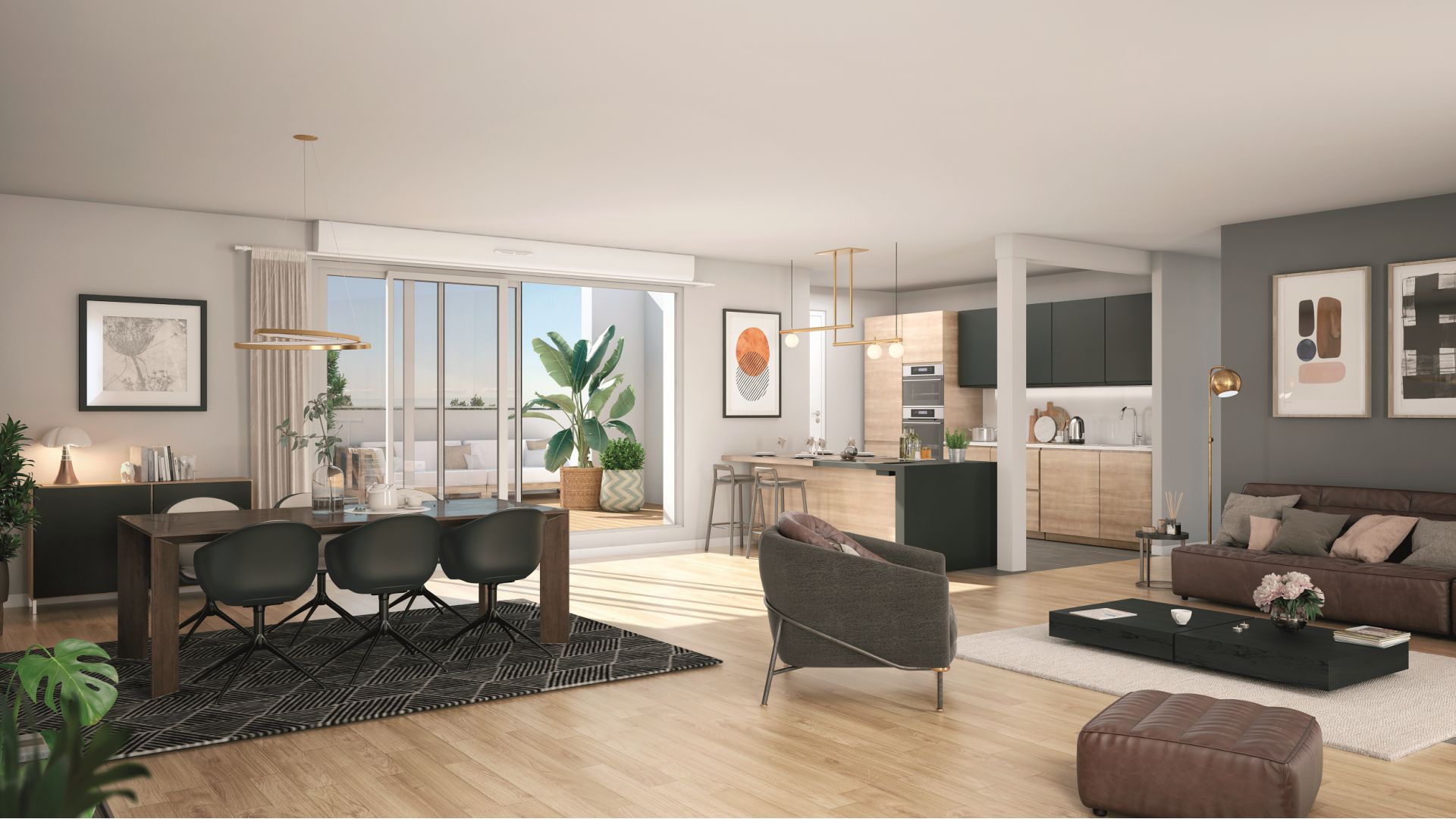Greencity Immobilier - Résidence O Brienne - achat appartements neufs du T1 au T4 - Toulouse 31000 - vue intérieure