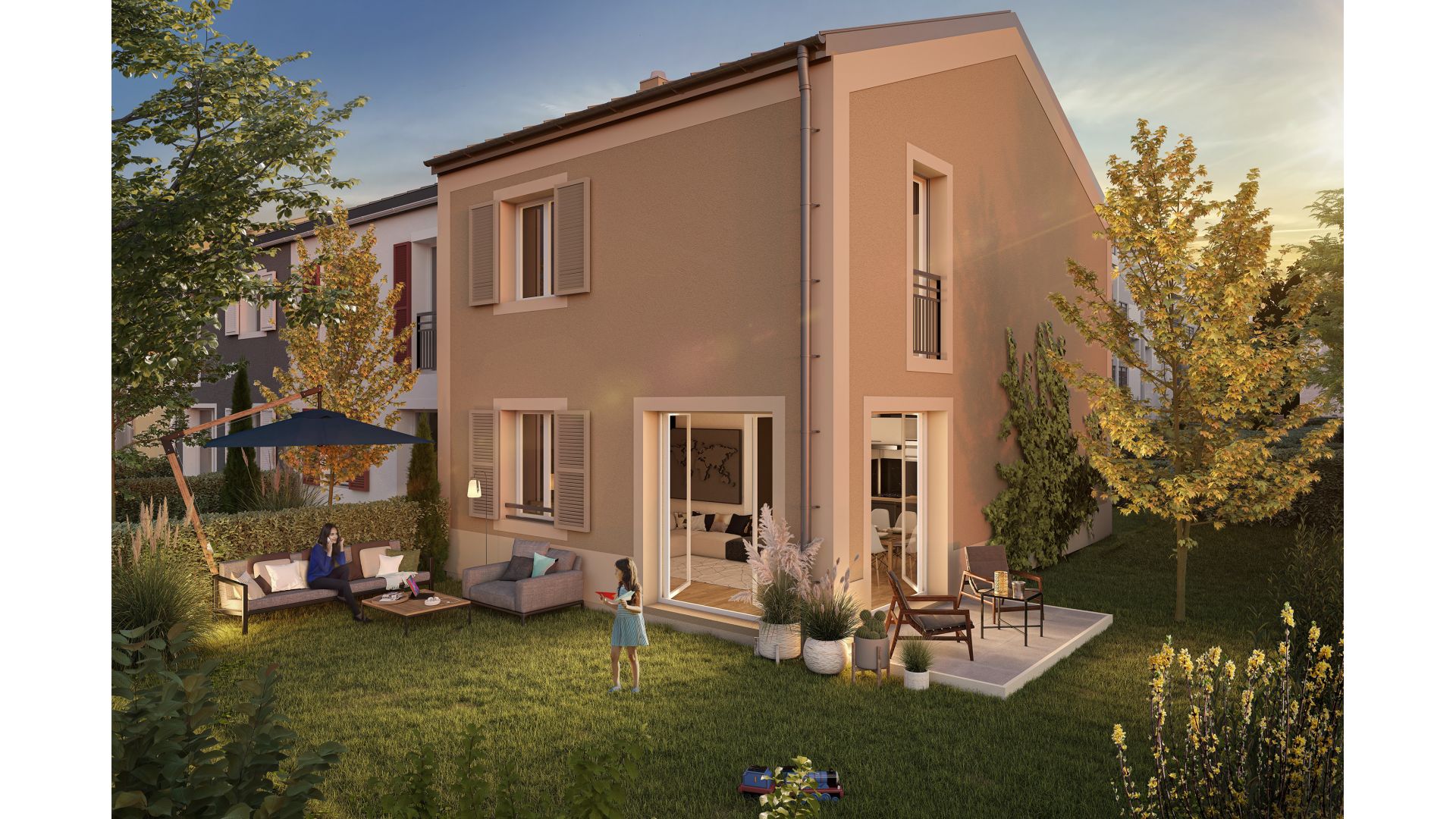 Greencity immobilier - achat appartements neufs du T1Bis  au T3Bis - Villas T5  - Résidence Ondulation - Limay 78520