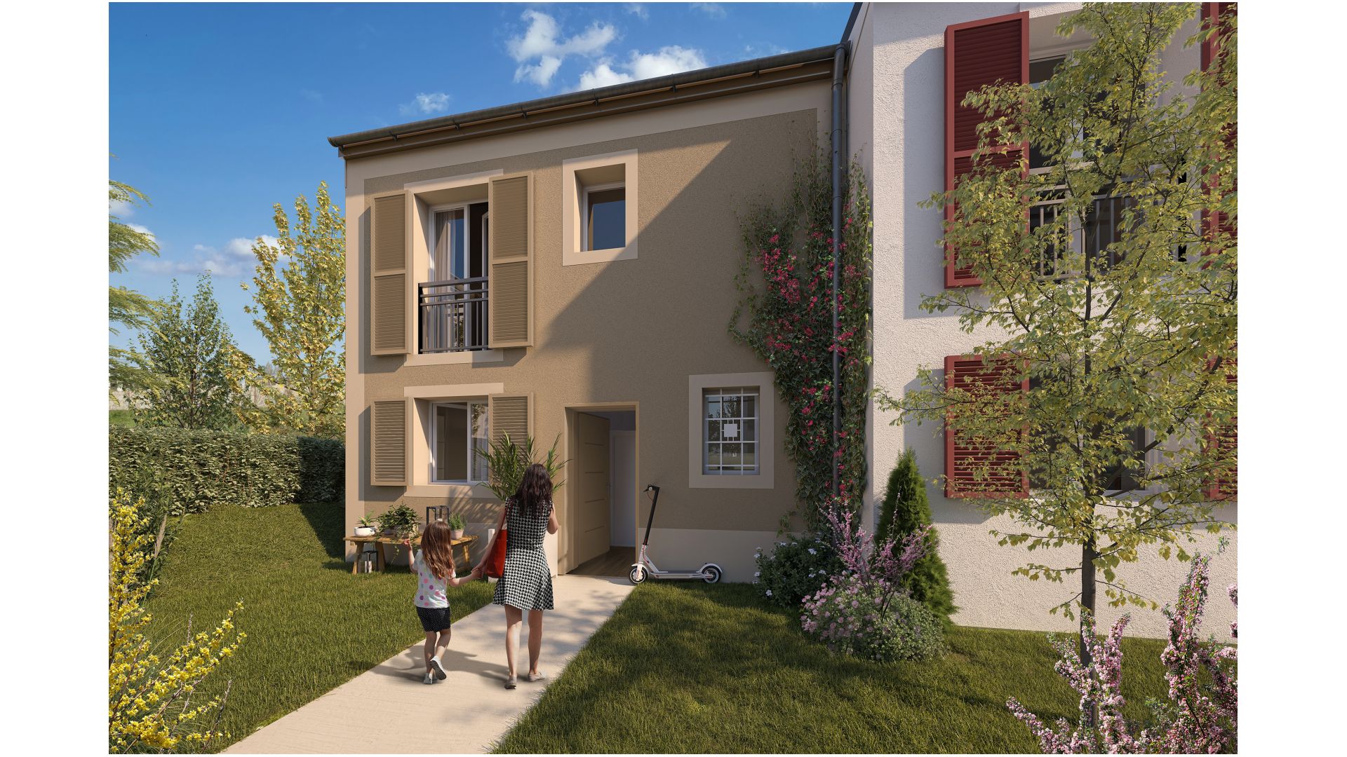 Greencity immobilier - achat appartements neufs du T1Bis  au T3Bis - Villas T5  - Résidence Ondulation - Limay 78520