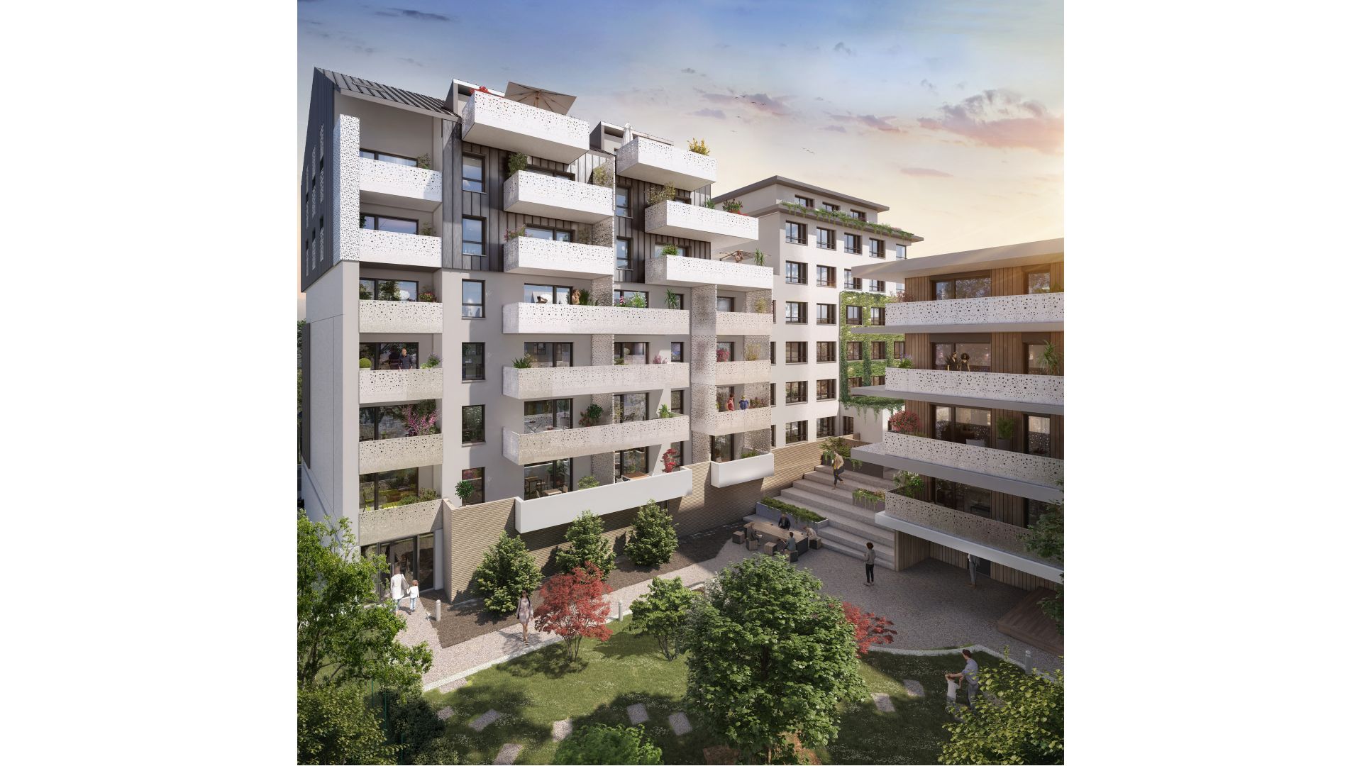 Greencity immobilier - achat appartements neufs du T1 au T3 - Résidence co-living - Résidence Parc Perosa - 73000 Chambéry  