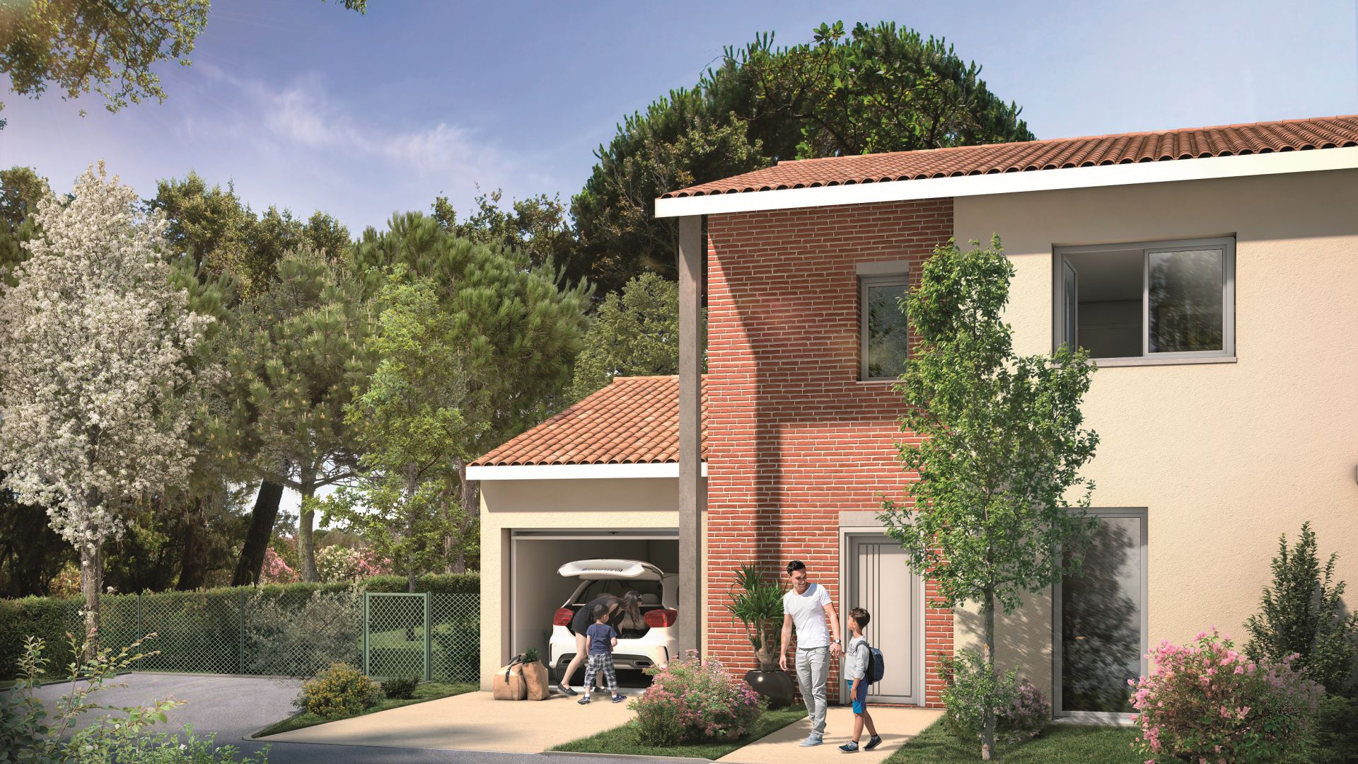 GreenCity immobilier - Tournefeuille 31170 - Résidence Parc Rimbaud - appartements et villas neufs du T2 au T5 - villa T5