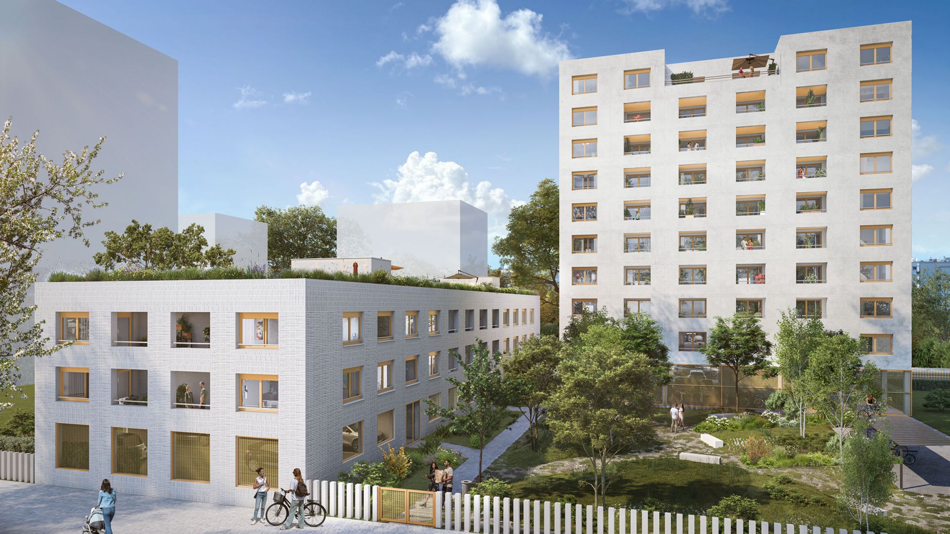 Greencity immobilier - achat appartements neufs du T2 au T5 - Résidence Park View - Toulouse Empalot - 31400