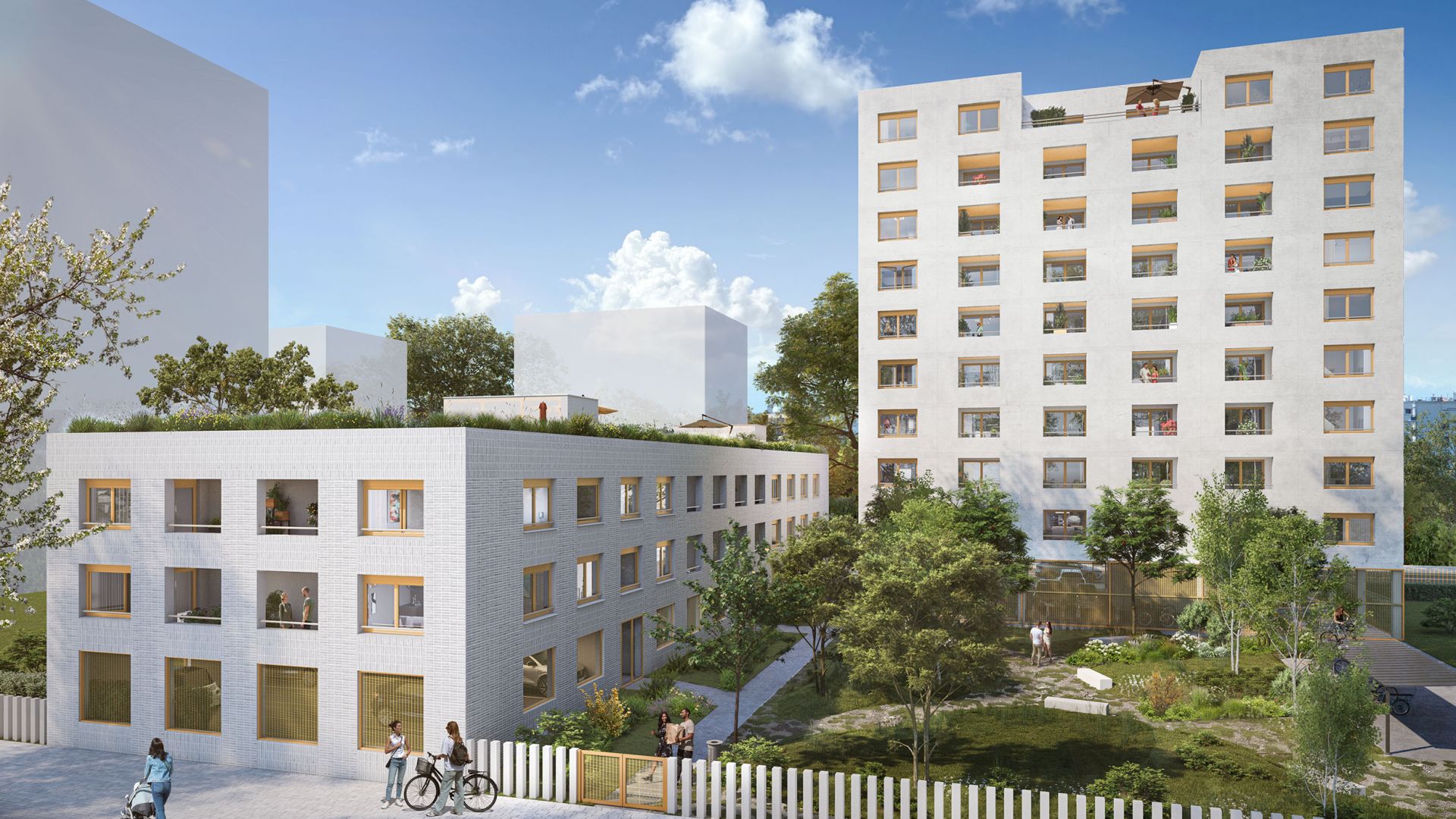 Greencity immobilier - achat appartements neufs du T2 au T5 - Résidence Park View - Toulouse Empalot - 31400