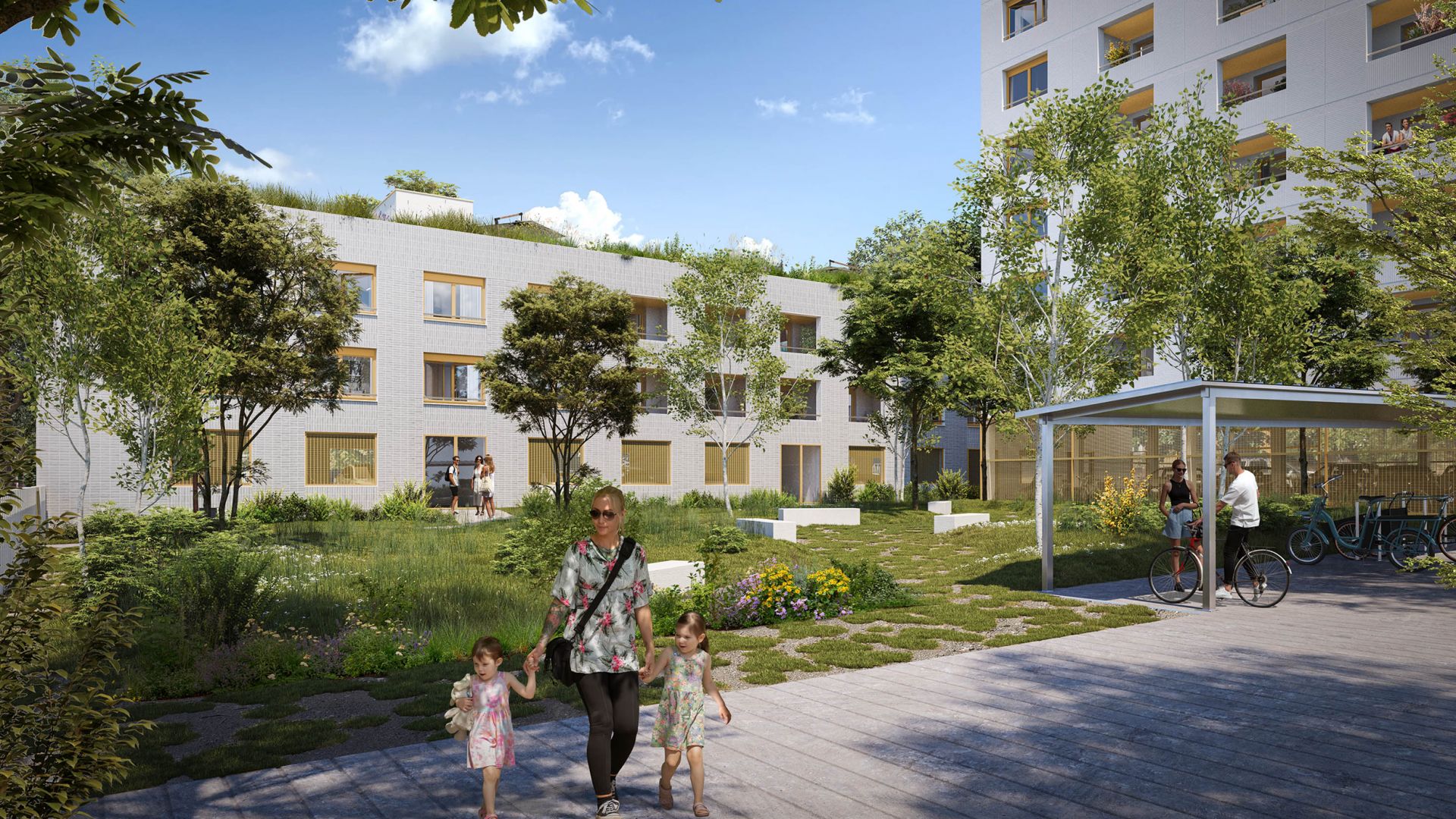 Greencity immobilier - achat appartements neufs du T2 au T5 - Résidence Park View - Toulouse Empalot - 31400