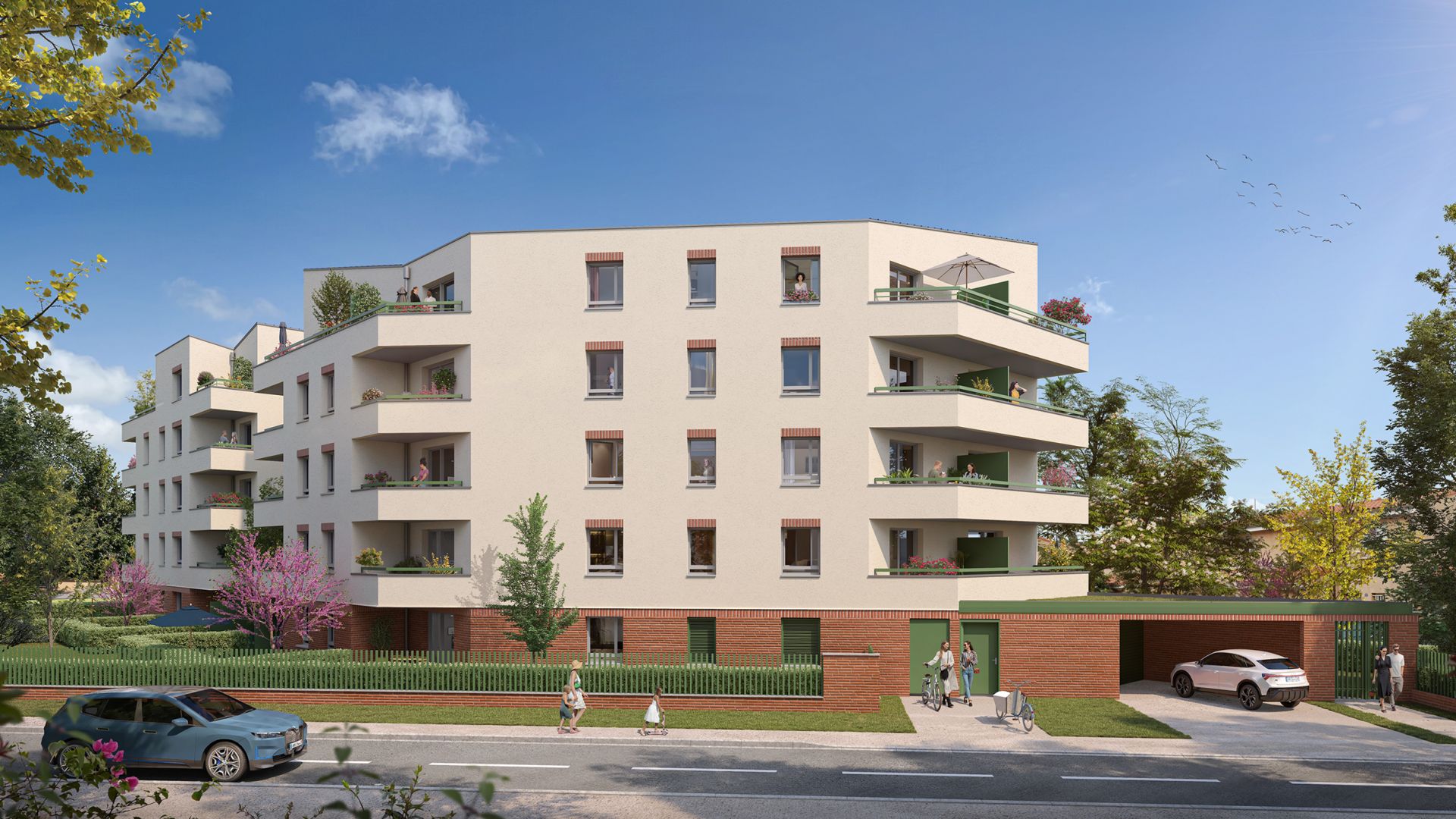 Greencity immobilier - achat appartements neufs du T2 au T3 - Résidence Pavillon Marly - Toulouse 31200