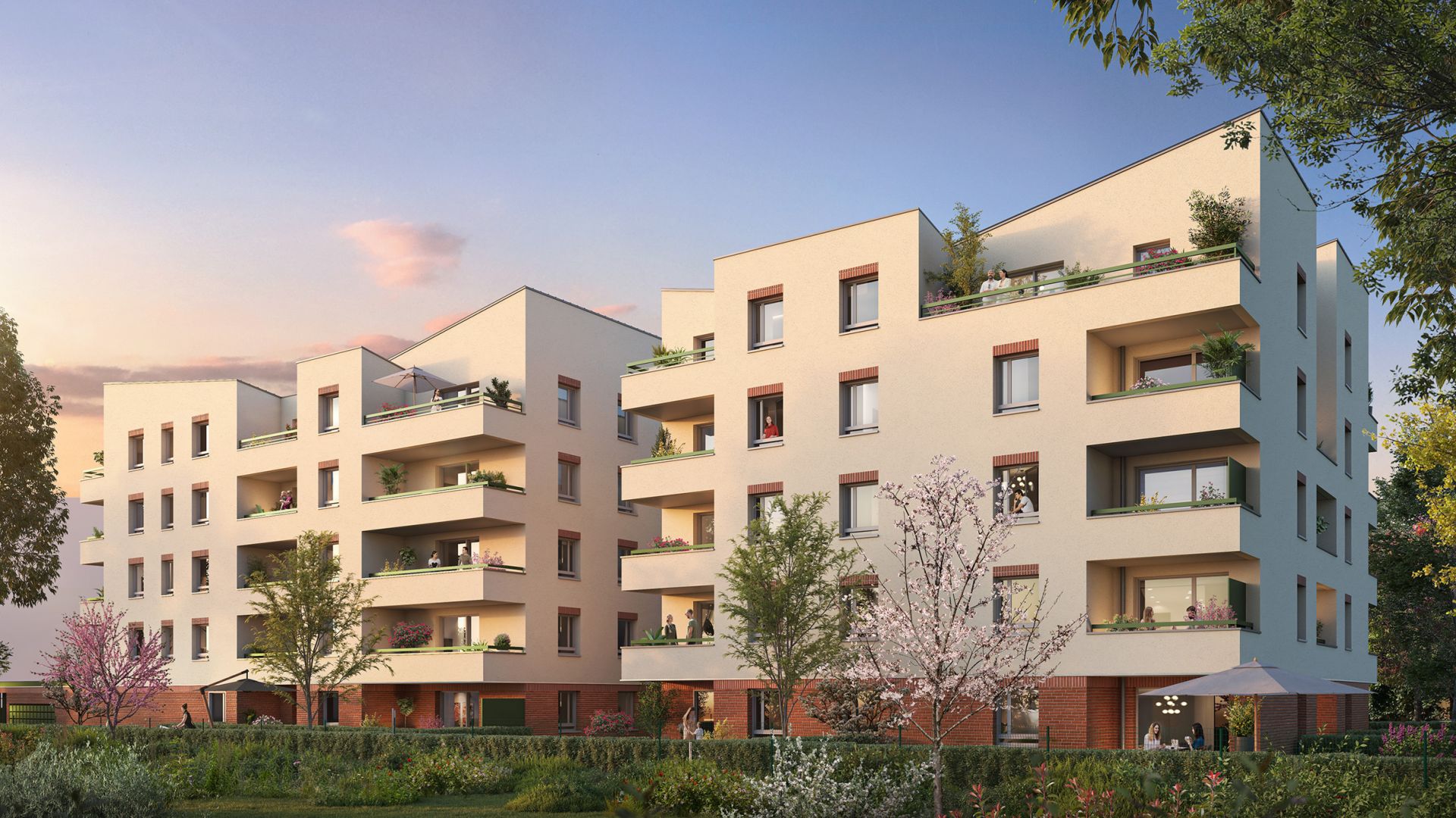Greencity immobilier - achat appartements neufs du T2 au T3 - Résidence Pavillon Marly - Toulouse 31200