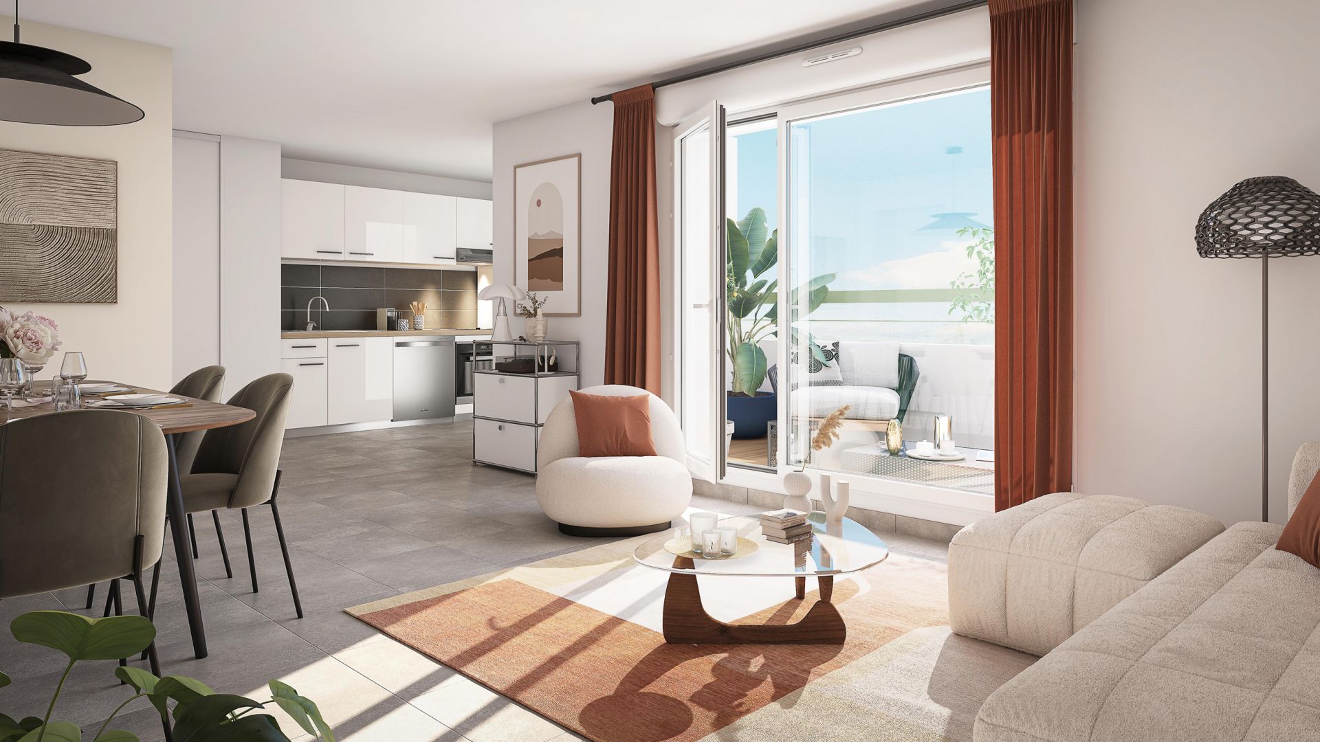 Greencity immobilier - achat appartements neufs du T2 au T3 - Résidence Pavillon Marly - Toulouse 31200