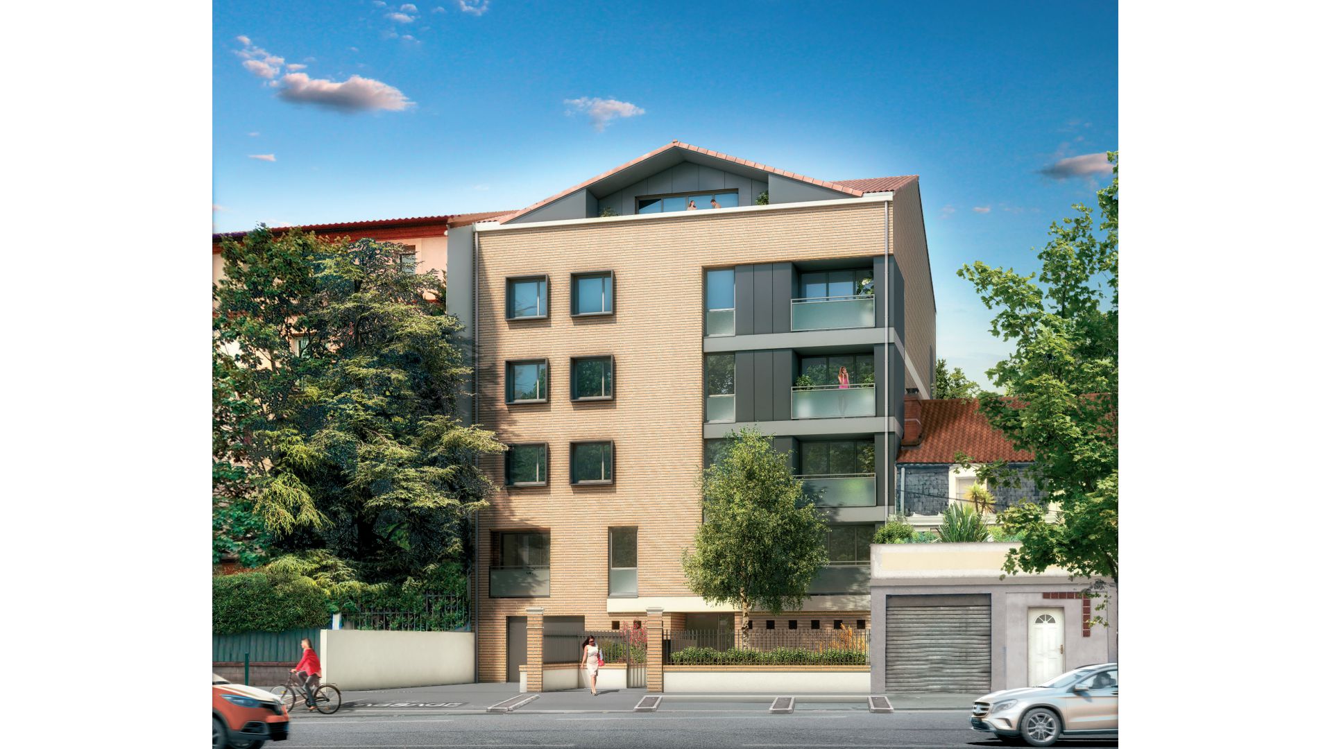 Greencity Immobilier - Résidence Les Beaux Arts - Toulouse Jules Julien - 31400 - vue rue