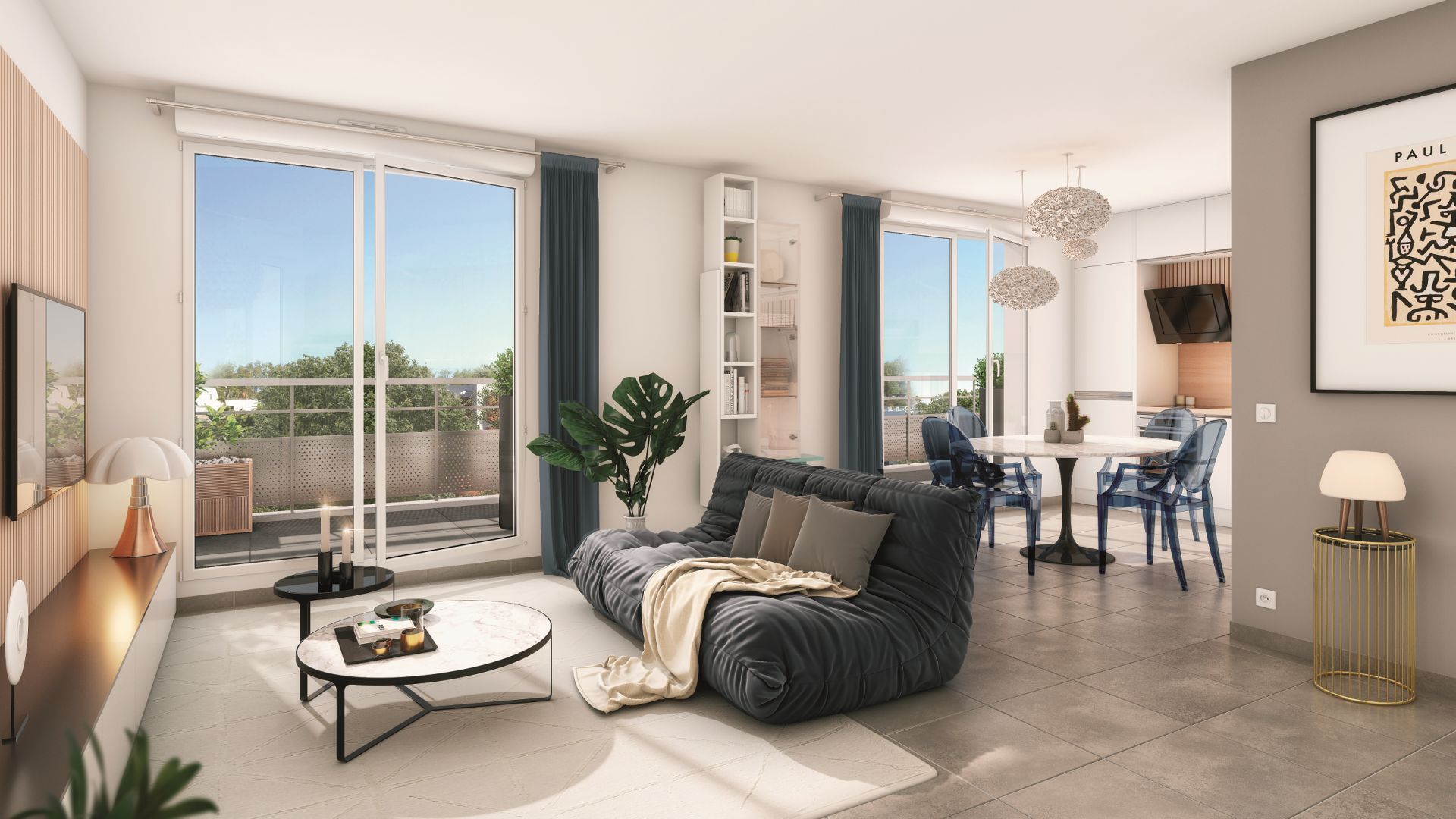 Greencity immobilier - achat appartements neufs du T1Bis au T5 - Résidence Marianne - 78680 Epone  - vue intérieure