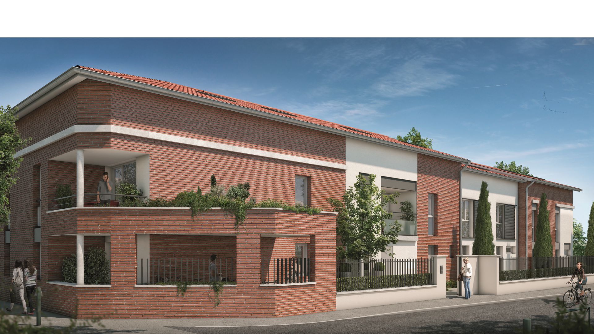 GreenCity immobilier - Toulouse Saint-Simon - 31100 - Résidence Tempo Verde - appartements neufs et villas neuves - vue rue