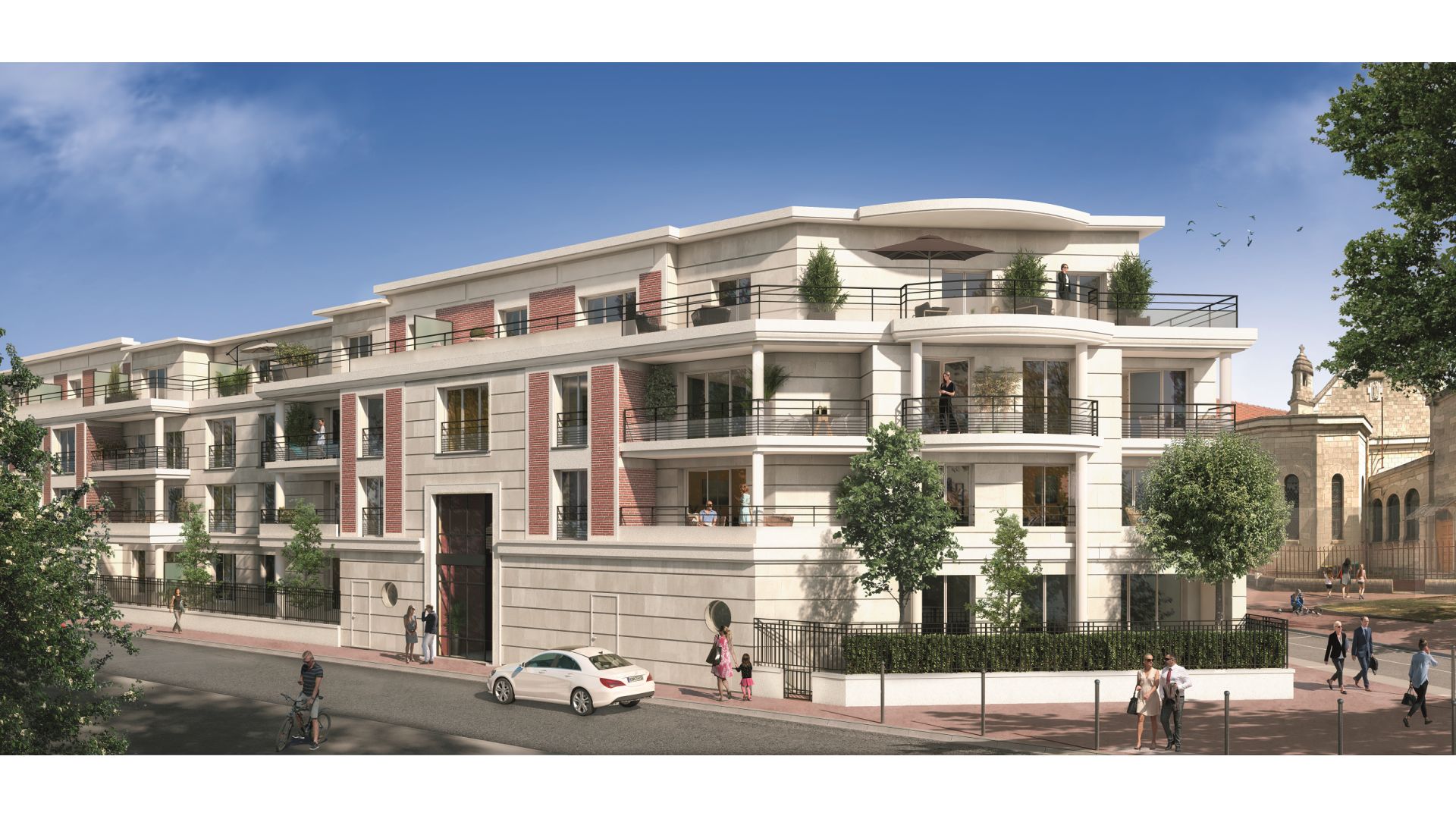 Greencity Immobilier - Square Kennedy - achat appartements du T1 bis au T5 duplex - Saint-Maur des Fossés 94100 - façade