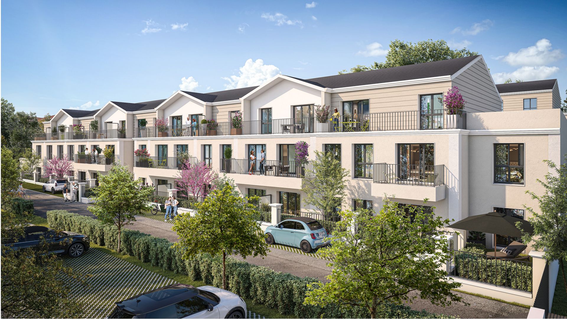 Greencity immobilier - achat appartements neufs du T1 au T3 - Résidence Square Monet - 78270 BONNIÈRES-SUR-SEINE