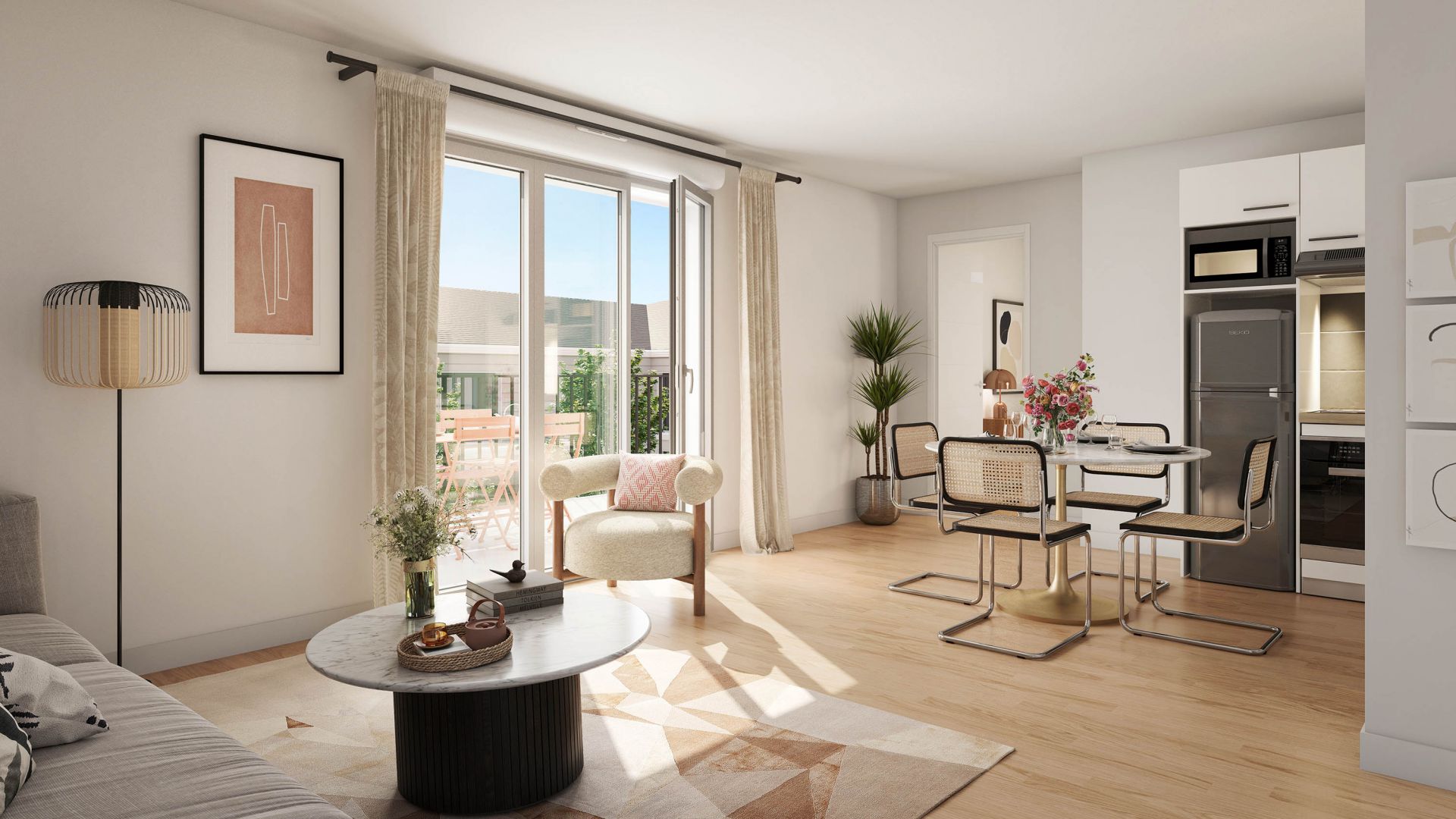 Greencity immobilier - achat appartements neufs du T1 au T3 - Résidence Square Monet - 78270 BONNIÈRES-SUR-SEINE