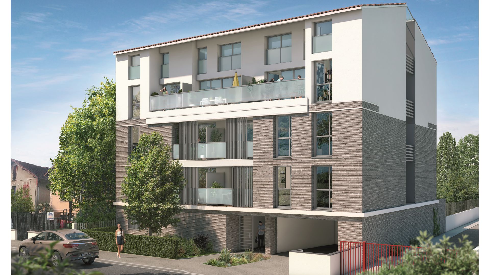 GreenCity immobilier - Toulouse rue des Fontaines - 31300 - résidence Villa Patricia - appartement T2 - T3 - T4 - T5