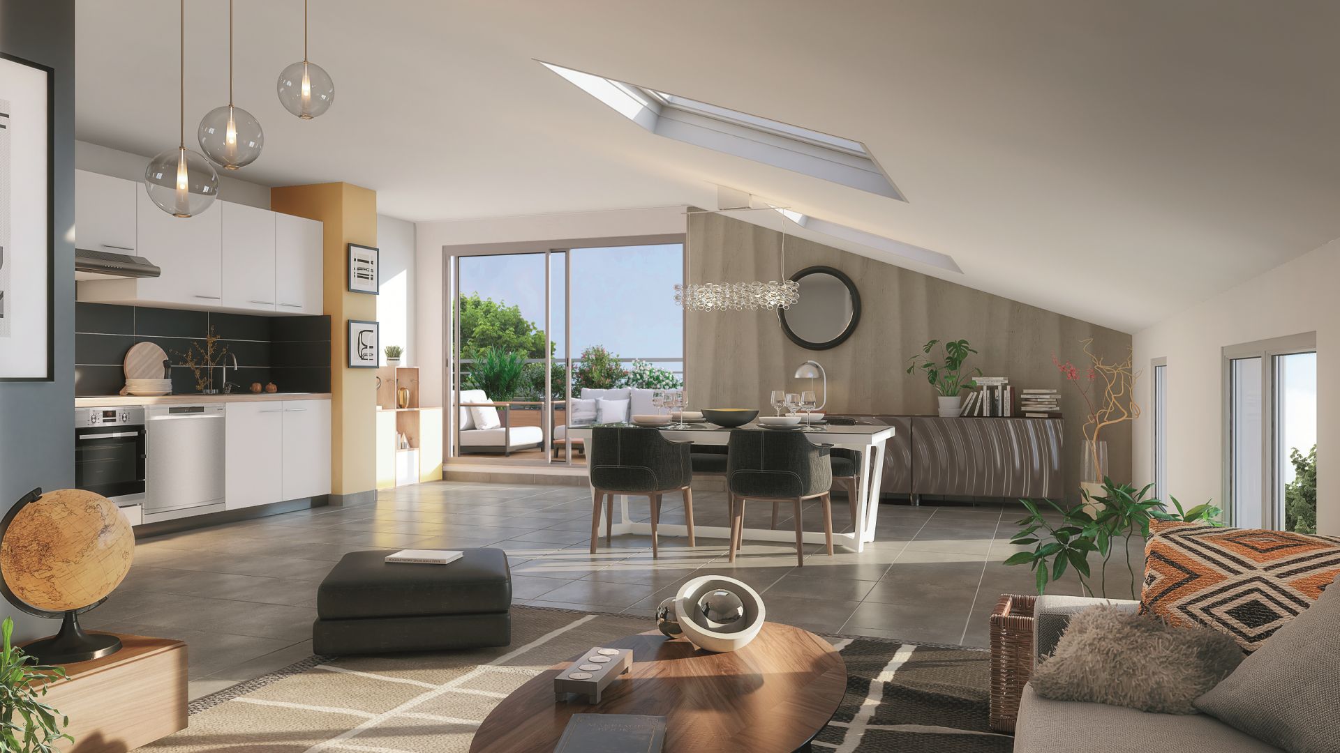 Greencity Immobilier - Résidence Villa Roméo - achat appartements neufs du T2 au T4 duplex - Toulouse - Rangueil - 31400 - vue intérieure